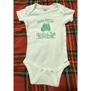 Farm Fresh Christmas Tree Gerber Organic Onesie 3-6mos.